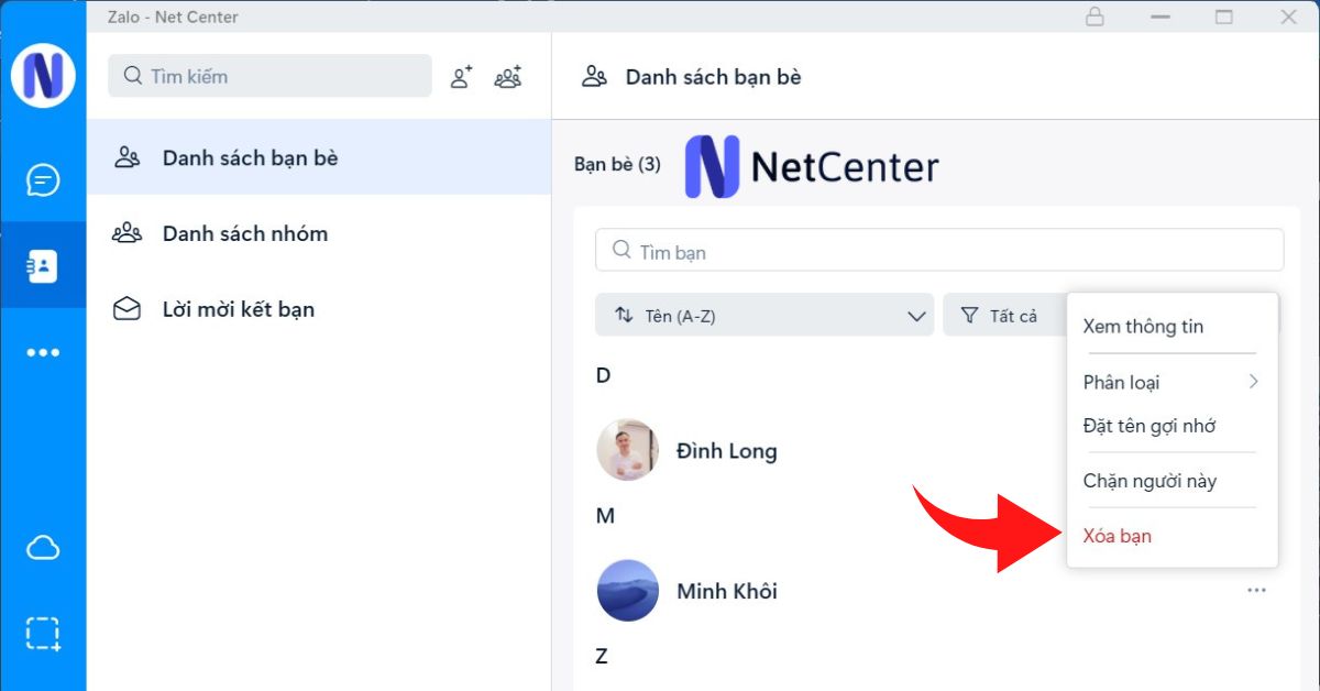 Cách hủy kết bạn trên Zalo