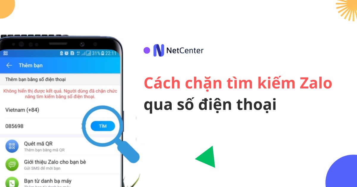 Cách chặn tìm kiếm zalo qua số điện thoại