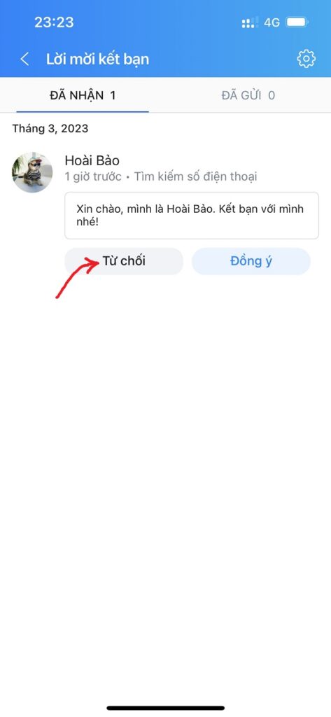 Cách hủy lời mời kết bạn Zalo trên điện thoại