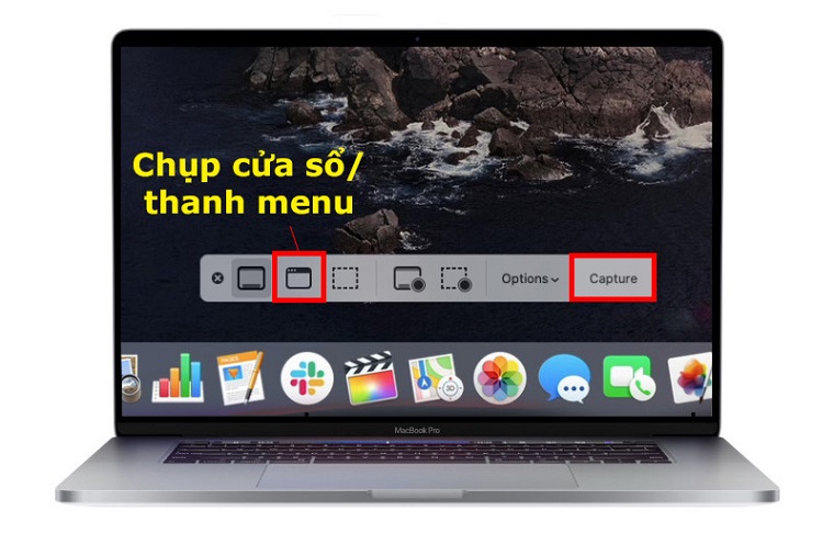 Chụp cửa sổ ứng dụng trên màn hình Macbook