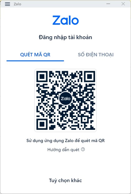 Đăng nhập Zalo trên PC bằng cách sử dụng mã QR