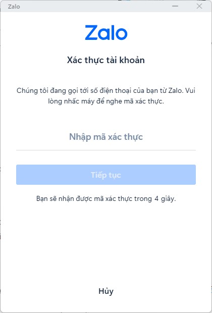 Lập Zalo trên máy tính