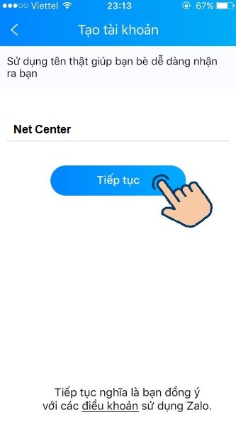 Hướng dẫn tạo tài Zalo trên điện thoại