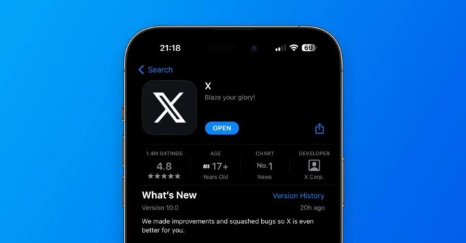 Apple chấp nhận tên ứng dụng X