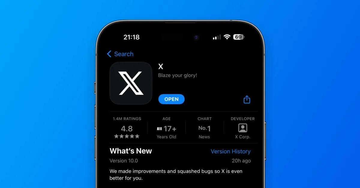 Apple chấp nhận tên ứng dụng X