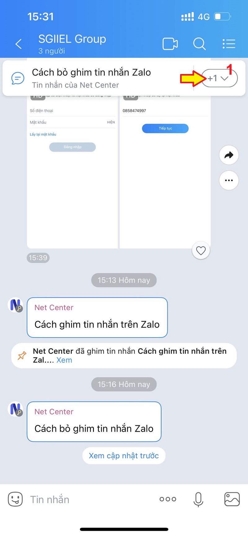 Cách bỏ ghim tin nhắn Zalo trên điện thoại