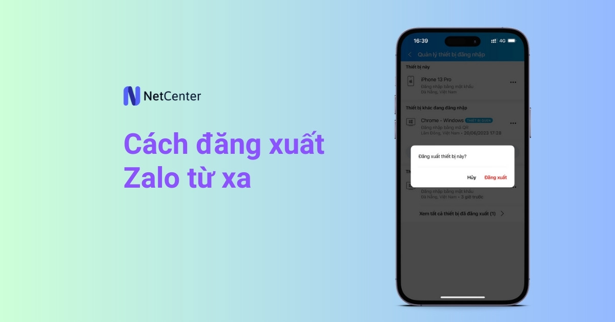 Cách đăng xuất Zalo từ xa