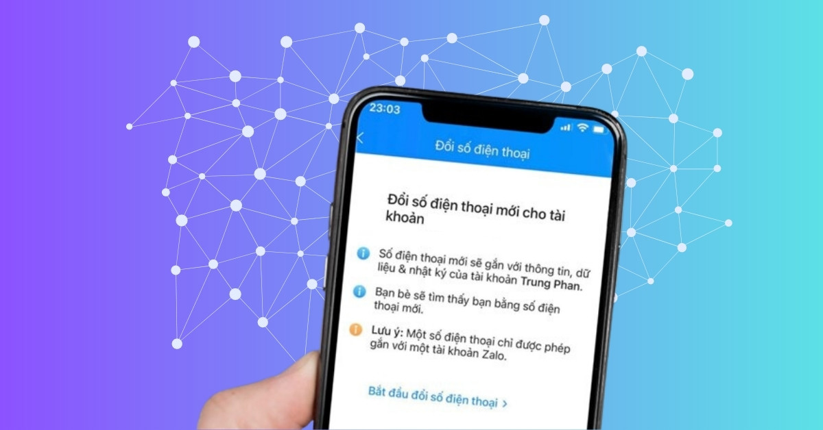 Cách đổi số điện thoại Zalo nhanh chóng