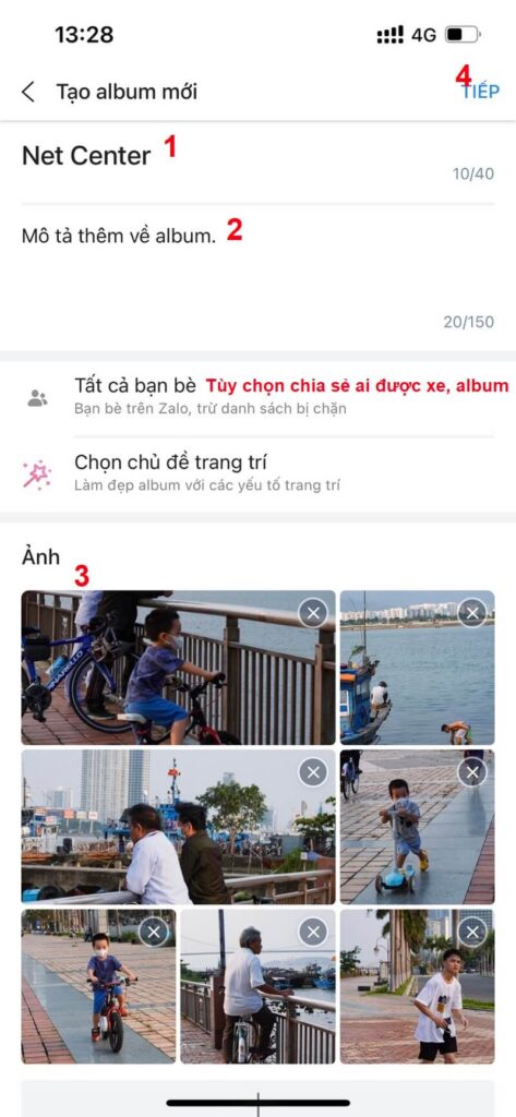 Cách tạo album trên Zalo