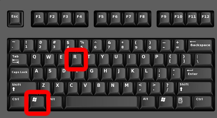 Nhấn tổ hợp phím Windows + R để mở hộp thoại Run
