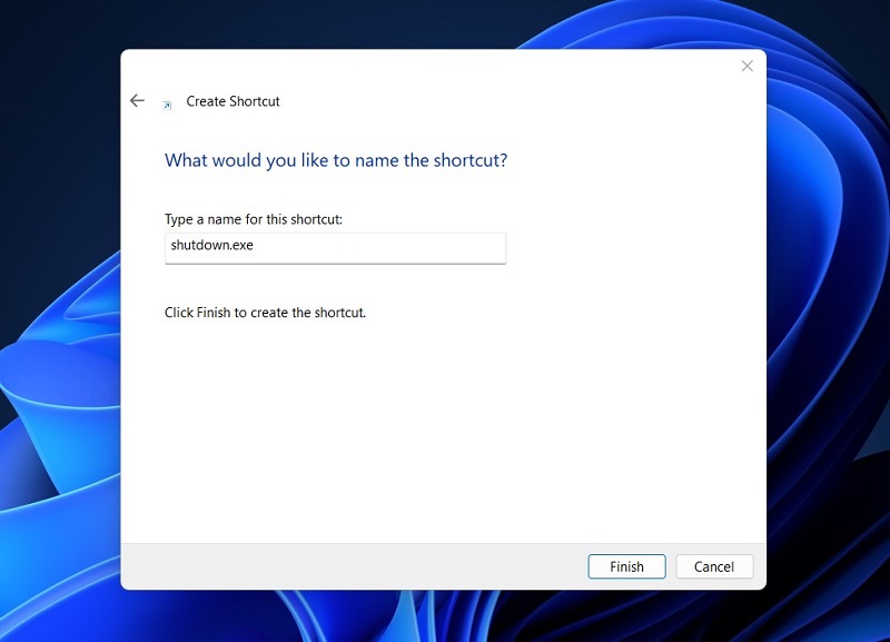 Tạo file Shortcut để hẹn giờ tắt máy tính
